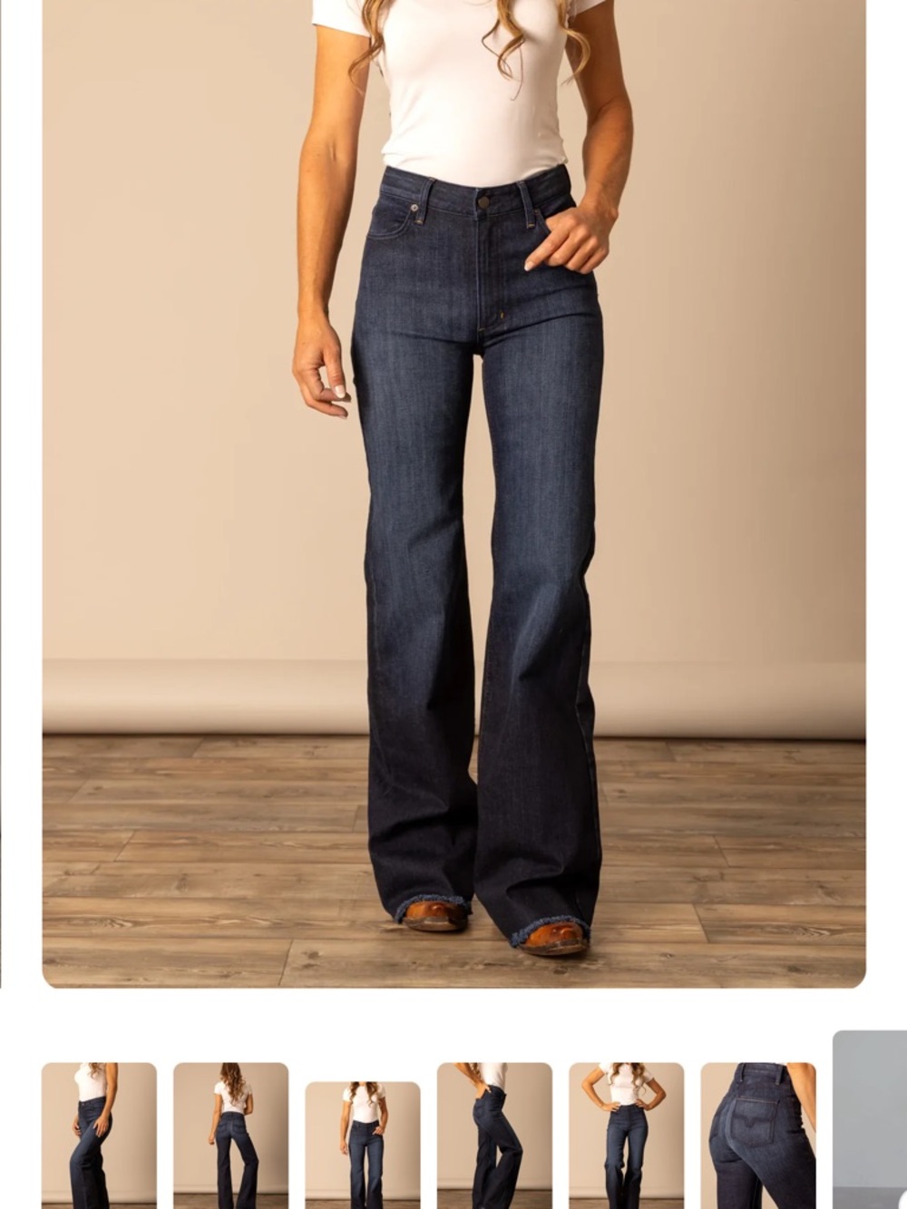 Kimes Ranch Dark Indigo Flare Jeans - High Rise Wide Leg